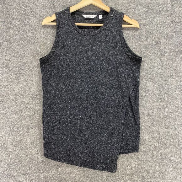 Athleta Activewear Tank Women XS Gray Crew Neck Sleeveless Cotton Wide Strap - Picture 1 of 10
